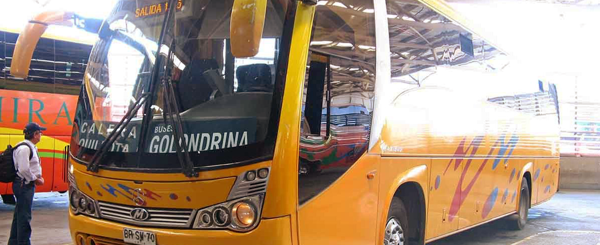Bus de Buses Golondrina viajando por Chile