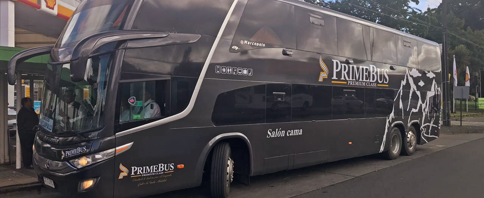 Prime Bus travelling in Chile